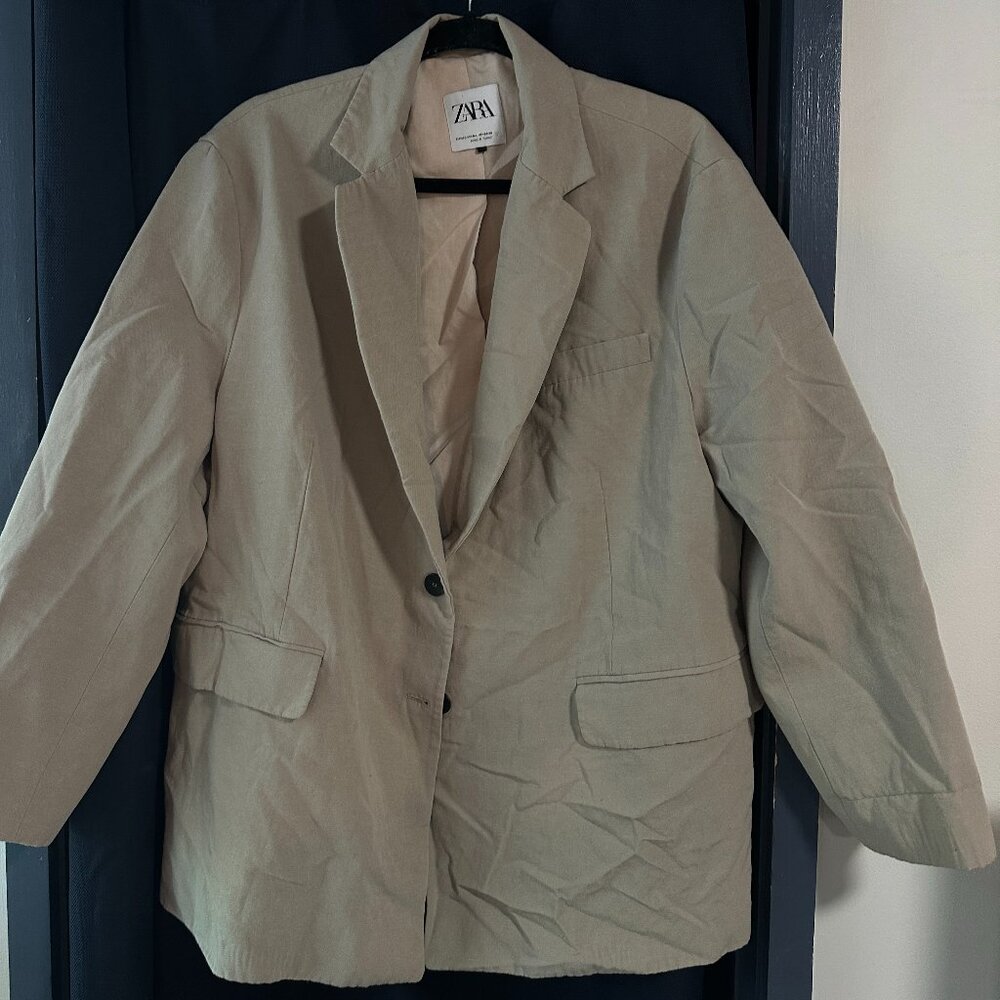 Women's Zara Linen Casual Blazer